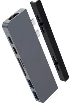 Хаб HyperDrive DUO 7-in-2 (Space Grey)