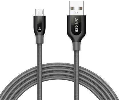 Кабель Anker Powerline+ 1.8 м (A8143HA1) USB - microUSB (Grey)