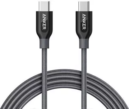 Кабель Anker PowerLine+ 1.8 м (A81880A1) USB-C to USB-C (Grey)