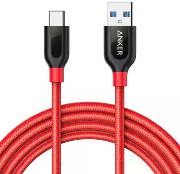 Кабель Anker Powerline+ USB-C/USB 3.0 1.8 м A8169091 (Red)