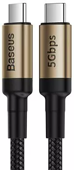 Кабель Baseus Cafule USB-C 1m CATKLF-RV1 (Black/Gold)