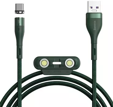 Кабель Baseus Zinc Magnetic (CA1T3-B06) USB-A to Lightning/USB-C/MicroUSB 1m (Green)