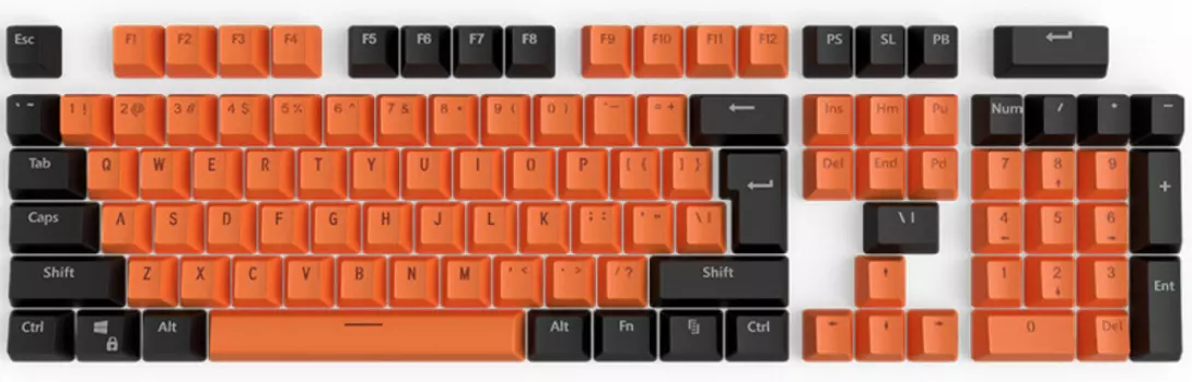 Комплект клавиш Dark Project Keycaps KS-28 (Black/Orange)