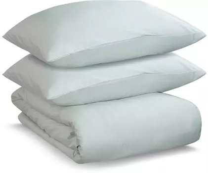 Комплект постельного белья двуспальный из сатина мятного цвета Tkano из коллекции Wild