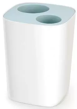 Контейнер мусорный Split™ для ванной комнаты, бело-голубой