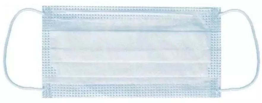 Маска медицинская трехслойная 50 шт (Blue)