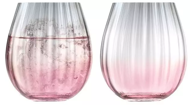 Набор из 2 тумблеров LSA International Dusk 425 мл розовый-серый