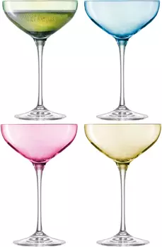 Набор из 4 бокалов-креманок LSA International Polka 235 мл пастельный