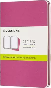 Набор Moleskine Cahier Journal Pocket (CH013D17) 3 нелинованных блокнота (Kinetic Pink)