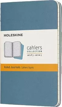 Набор Moleskine Cahier Journal Pocket (CH013M23) 3 блокнота в линейку (Brisk Blue)