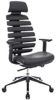 Офисное кресло Everprof Ergo Black (Black Leather)