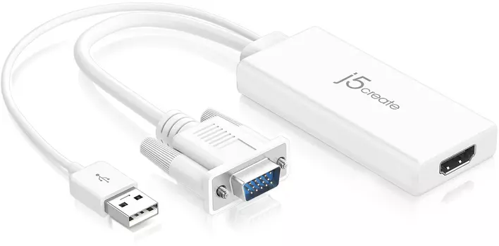 Переходник j5create JDA214 VGA to HDMI (Silver)