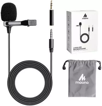 Петличный микрофон Maono AU-402L (Black)