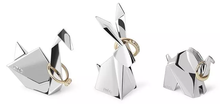 Подставки для колец Umbra Origami 3 шт. хром