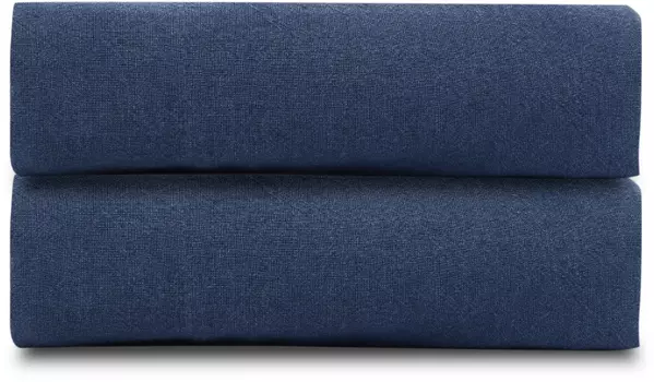 Простыня из стираного льна темно-синего цвета Tkano Essential, 240х270 см