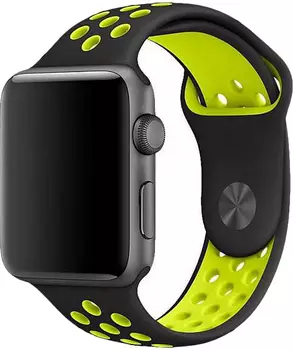 Ремешок COTEetCI W12 (WH5216-BK-YL) для Apple Watch series SE/6/2/3/4 38/40mm (Black/Yellow)