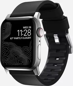 Ремешок Nomad Active Strap Pro (NM1A41SNW0) для Apple Watch 42/44 mm (Black/Silver)