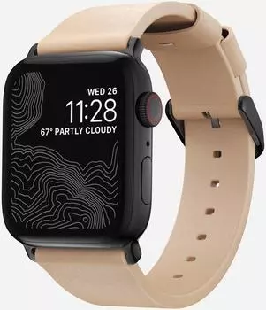 Ремешок Nomad Modern Slim Strap (NM10JNB000) для Apple Watch 38/40 mm (Biege/Black)
