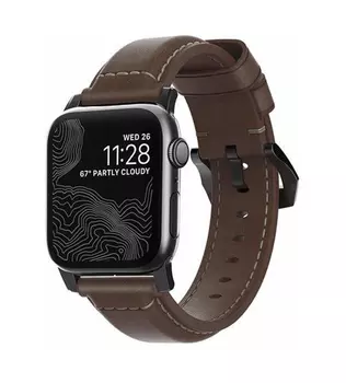Ремешок Nomad Traditional Strap (NM1A3RBT00) для Apple Watch Series SE/6/2/3/4 38/40 mm (Brown/Black)