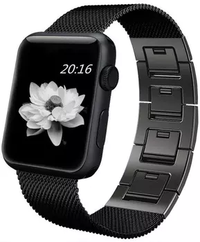Ремешок Pugo Top Mesh Loop для Apple Watch series SE/6/2/3/4 38/40mm (Black)