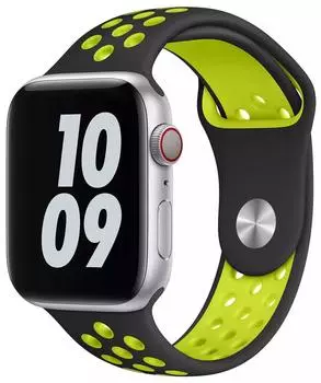 Ремешок Wiwu Dual Color Silicone Band для Apple Watch Series 1-6/SE 42/44 mm (Black/Yellow)