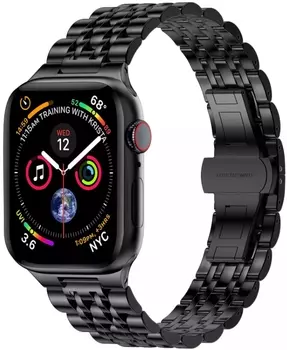 Ремешок Wiwu Seven Beads Steel Band для Apple Watch Series 1-6/SE 42/44 mm (Black)