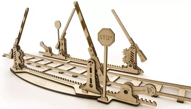 Сборная модель UGears Переезд 70014 (Beige)
