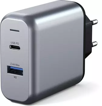 Сетевая зарядка Satechi Travel Charger ST-MCCAM-EU 30W (Space Gray)