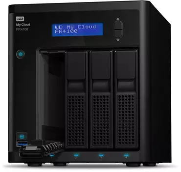 Сетевое хранилище Western Digital My Cloud Pro PR4100 8Tb 3.5" WDBKWB0080KBK-EEUE (Black)