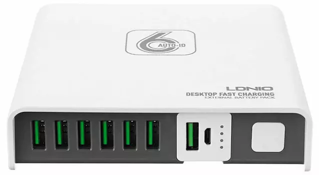 Сетевое зарядное устройство LDNIO A6802 2600 mAh (White)