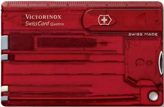Швейцарская карта Victorinox SwissCard Quattro 0.7200.T (Red)