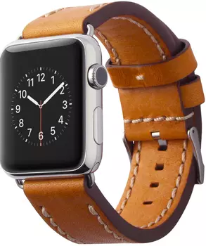 Сменный ремешок Cozistyle Leather Band (CLB018) для Apple Watch SE/6 42mm (Light Tan)
