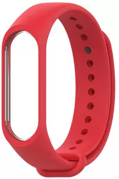 Сменный ремешок для Хiaomi Mi Band 3/4 Silicon (Red)