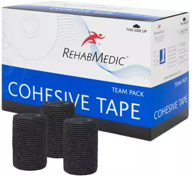 Спортивный тейп RehabMedic Cohesive Tape 7.5x4.6 RMV0213BK (Black)