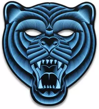 Световая маска GeekMask Grizzli (Blue)