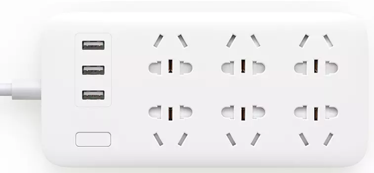 Удлинитель Xiaomi Mijia Smart Power Platooninsert 2А с 3 USB-портами (White)