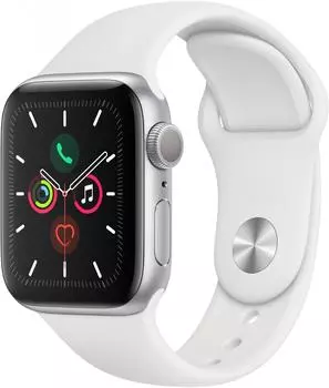 Умные часы Apple Watch Series 5 40mm Sport Band MWV62RU/A (Silver/White)