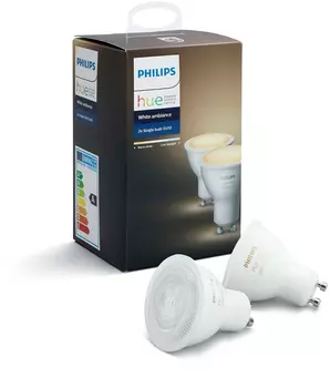 Умные светодиодные лампы Philips Hue White Ambiance Bluetooth GU10 2 шт (8718699629298)