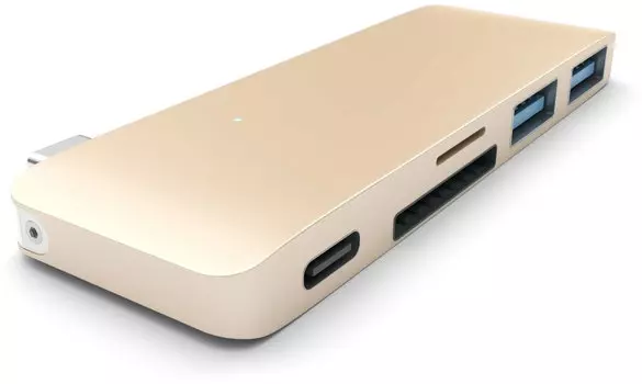 USB-хаб Satechi Combo Hub 3 in 1 USB Type-C B019PHF9UO (Gold)