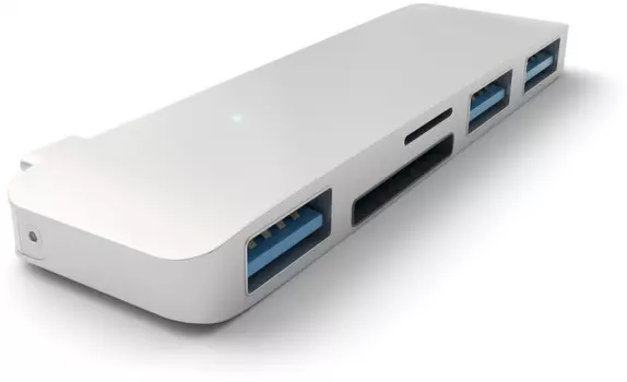 USB-концентратор Satechi Aluminum Combo (ST-TCUHS) USB Type C (Silver)