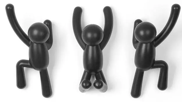 Вешалки-крючки Umbra Buddy 3 шт. черные