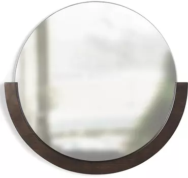 Зеркало настенное Umbra Mira D76 см темное дерево