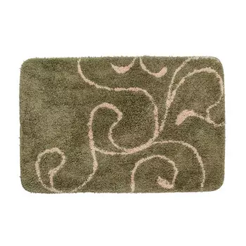 Коврик для ванной комнаты, 60*90 см, микрофибра, Flower Lace, green, IDDIS, 412M690I12