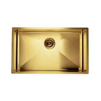 Мойка, нерж. сталь, универсального монтажа, матовое золото, 740*440, Edifice, IDDIS, EDI74B0i77