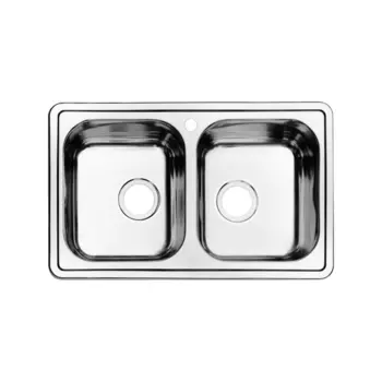 Мойка, нержавеющая сталь, полированная, 2 чаши, 780*480, Strit S, IDDIS, STR78P2i77