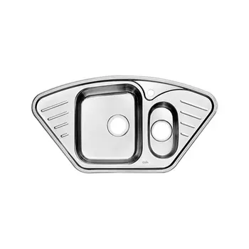 Мойка, нержавеющая сталь, полированная, угловая, 1 1/2, 965*505, Strit S, IDDIS, STR96PCi77