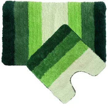 Набор ковриков для ванной комнаты, 50*80 см, 50*50 см, полиэстер, Green Gradiente, IDDIS, 552M580i13
