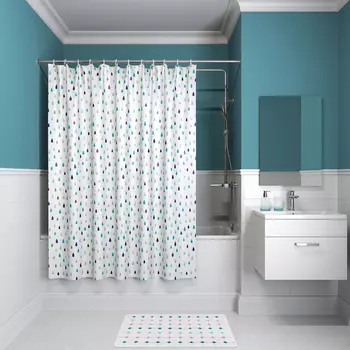Штора для ванной комнаты, 180*180см, полиэстер, P14P118i11, IDDIS