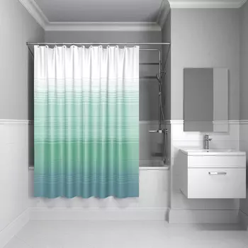 Штора для ванной комнаты, 200*200 см, полиэстер, Blue Horizon, IDDIS, 301P20RI11