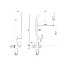 Смеситель для кухни, Kitchen, IDDIS, K05STL0i05